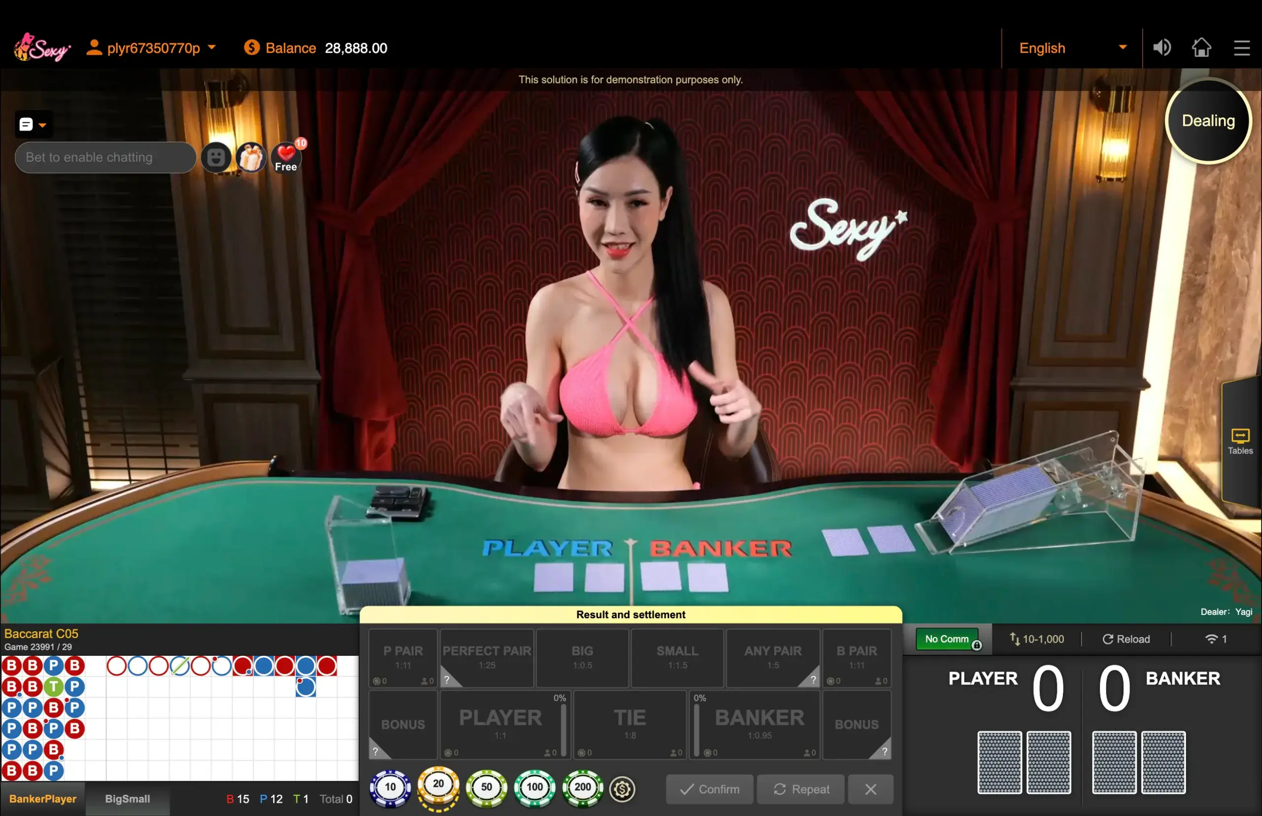 Bàn Baccarat live tại lc79.pro