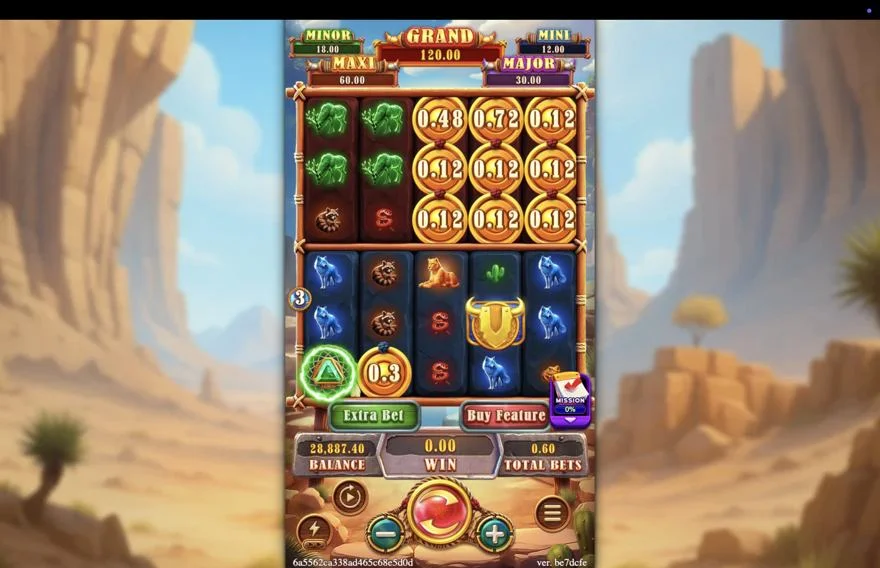 Ảnh màn hình gameplay game BUFFALO WAYS (slot FC) chơi tại LC79