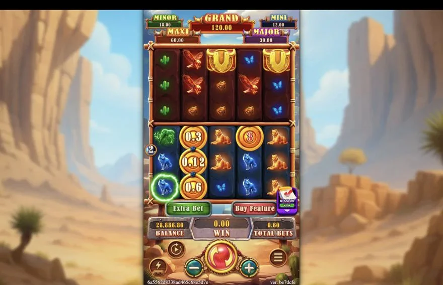 Ảnh bảng biểu tượng & tính năng game BUFFALO WAYS (slot FC) chơi tại LC79