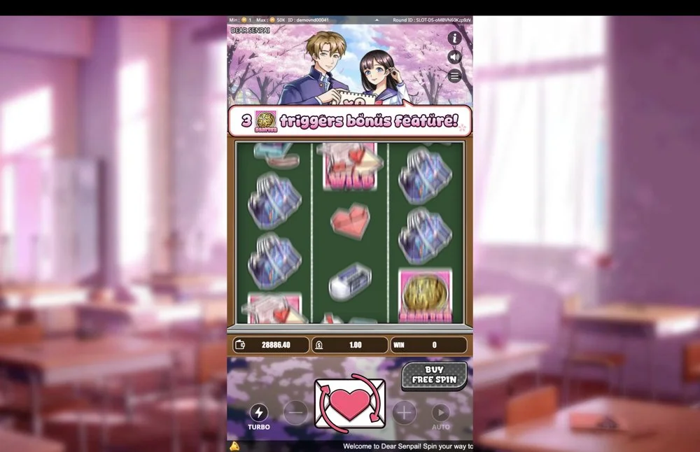Ảnh màn hình gameplay game Dear Senpai (Kingmidas #) (slot) chơi tại LC79