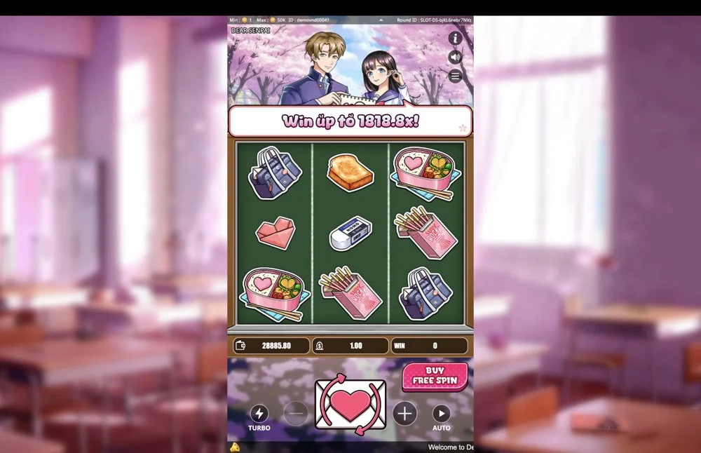 Ảnh bảng biểu tượng & tính năng game Dear Senpai (Kingmidas #) (slot) chơi tại LC79