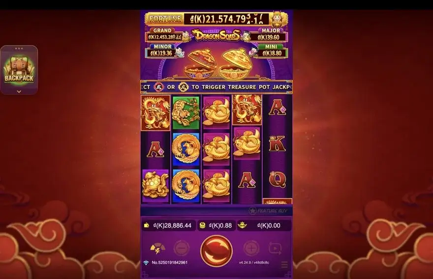 Ảnh màn hình gameplay game Dragon Soar (slot JDB) chơi tại LC79