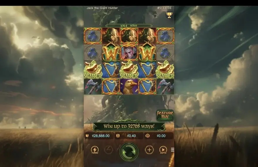 Ảnh màn hình gameplay game Jack the Giant Hunter (slot PG) chơi tại LC79