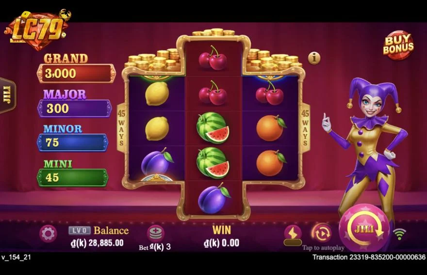 Ảnh màn hình gameplay game Joker Coins Expanded (slot JILI) chơi tại LC79