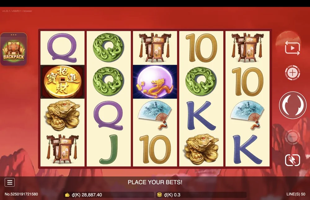 Ảnh màn hình gameplay game Lucky Dragons (slot JDB) chơi tại LC79
