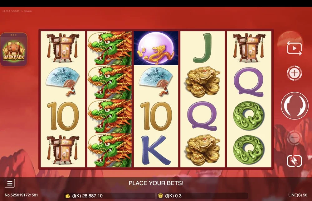 Ảnh bảng biểu tượng & tính năng game Lucky Dragons (slot JDB) chơi tại LC79