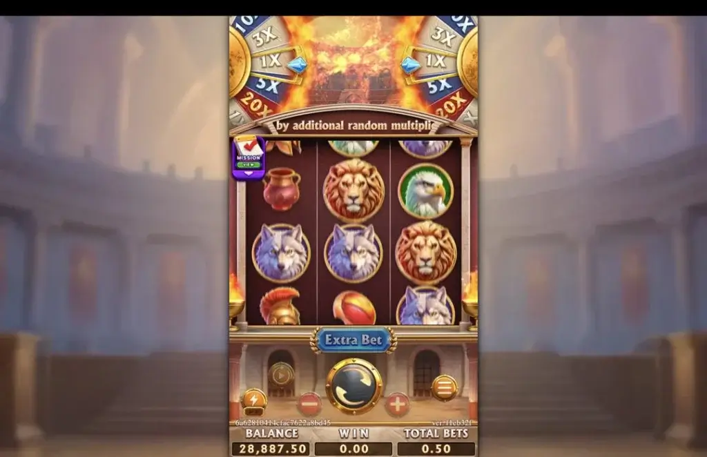 Ảnh giao diện chính game ROMA GLADIATRIX (slot FC) chơi tại LC79