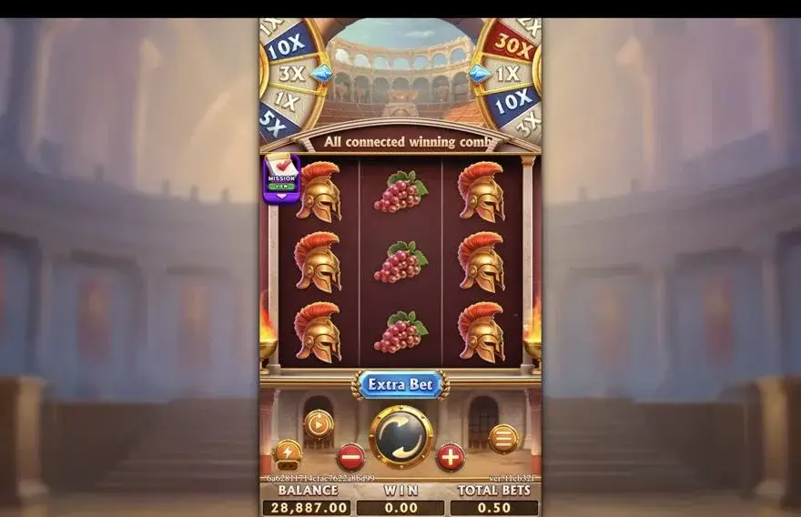 Ảnh màn hình gameplay game ROMA GLADIATRIX (slot FC) chơi tại LC79