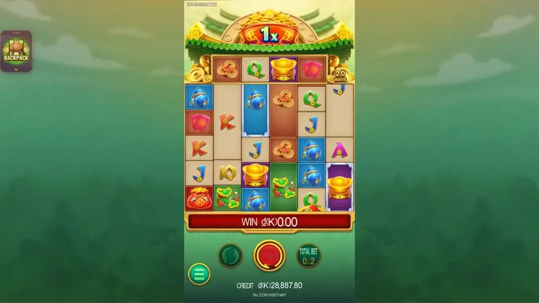 Ảnh giao diện chính game CaiShen Coming (slot DRAGOONSOFT) chơi tại LC79
