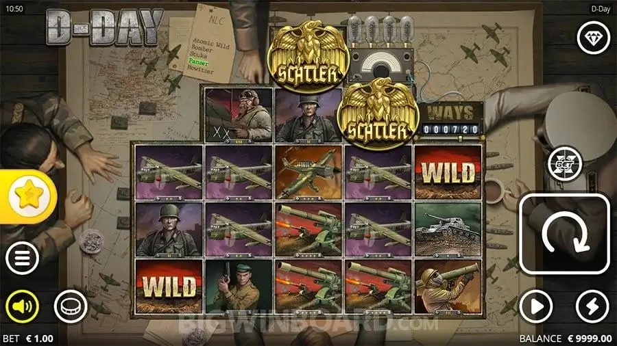 Ảnh giao diện chính game D Day (slot NLC) chơi tại LC79