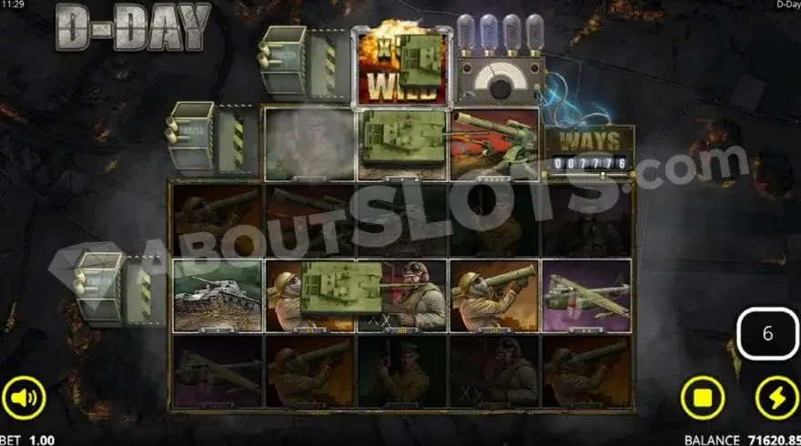 Ảnh màn hình gameplay game D Day (slot NLC) chơi tại LC79