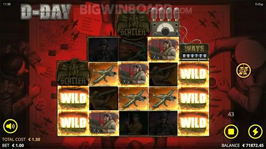Ảnh bảng biểu tượng & tính năng game D Day (slot NLC) chơi tại LC79