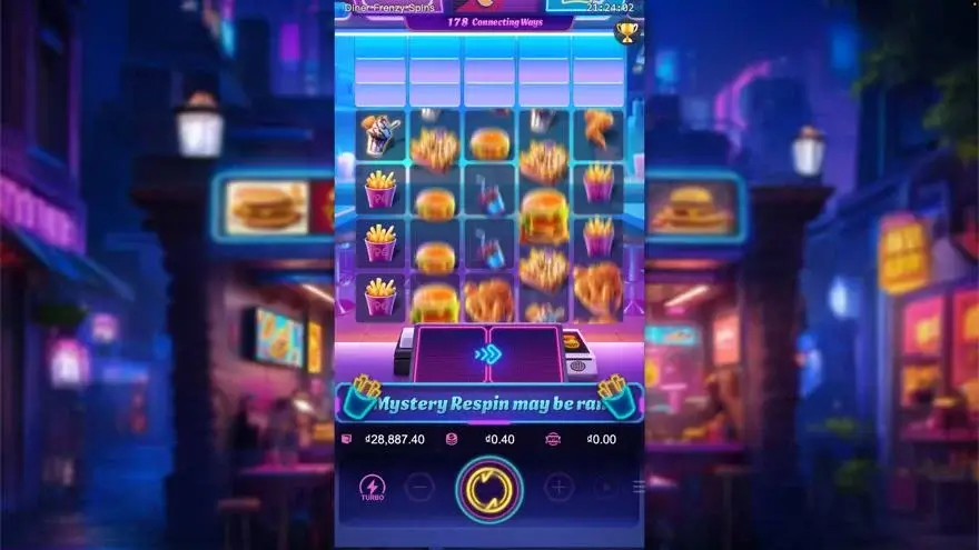 Ảnh bảng biểu tượng & tính năng game Diner Frenzy Spins (slot PG) chơi tại LC79