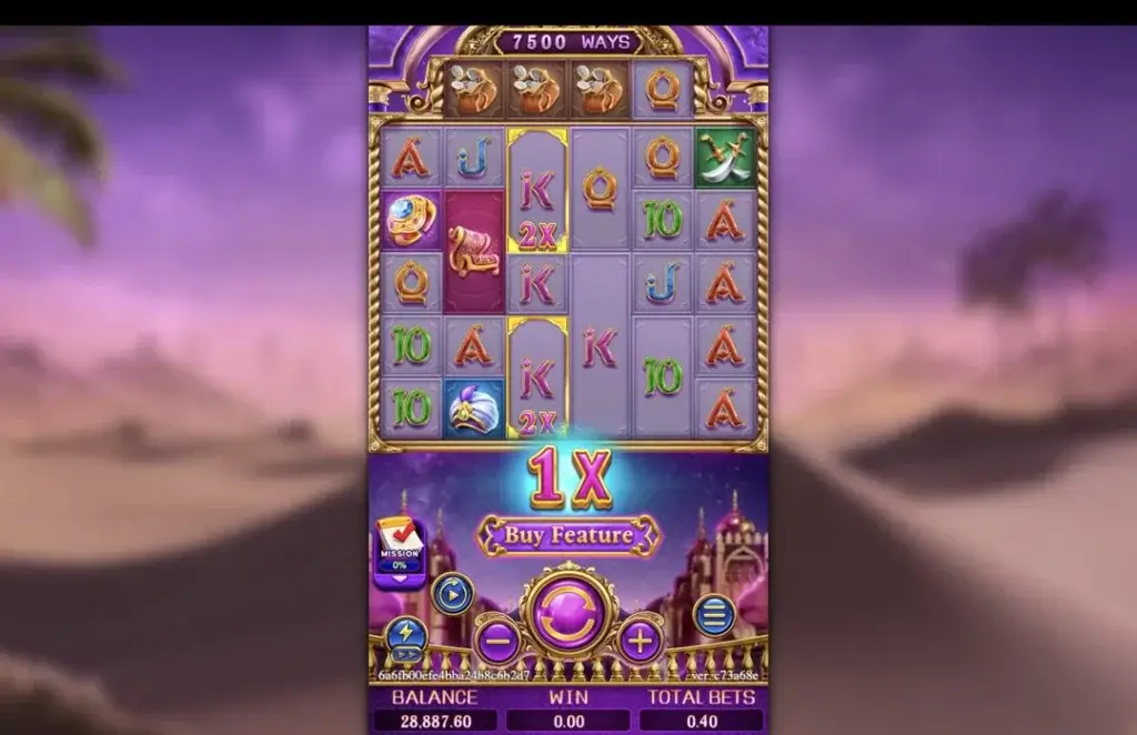 Ảnh giao diện chính game GOLDEN GENIE (slot FC) chơi tại LC79