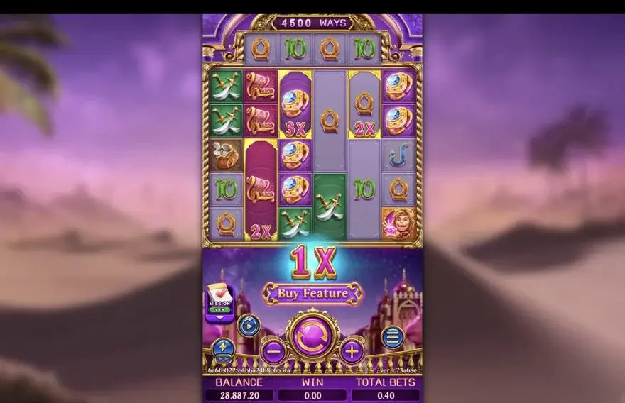 Ảnh màn hình gameplay game GOLDEN GENIE (slot FC) chơi tại LC79