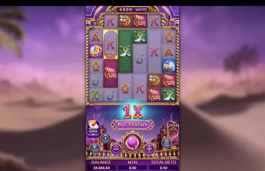 Ảnh bảng biểu tượng & tính năng game GOLDEN GENIE (slot FC) chơi tại LC79