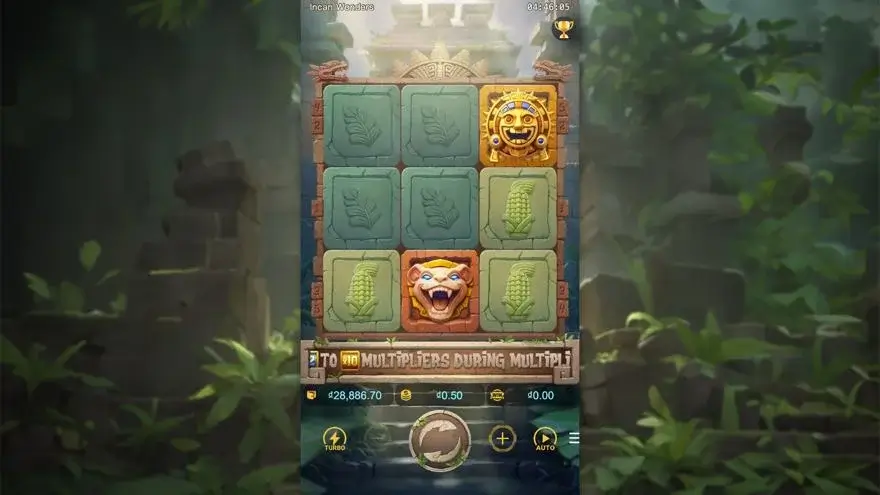 Ảnh bảng biểu tượng & tính năng game Incan Wonders (slot PG) chơi tại LC79