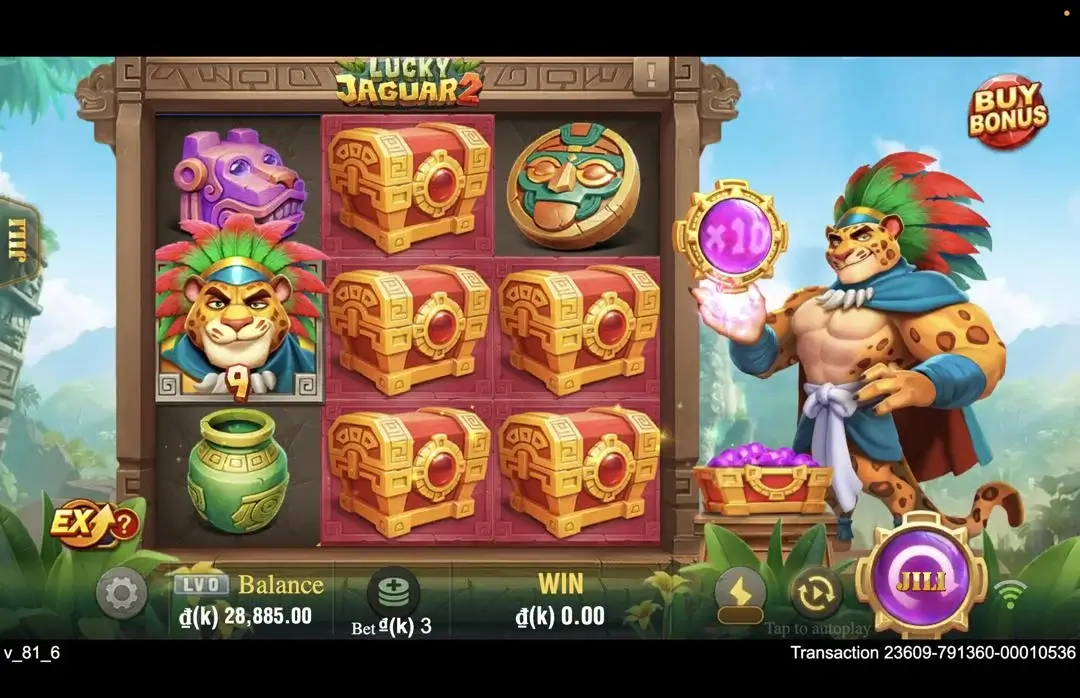 Ảnh giao diện chính game Lucky Jaguar 2 (slot JILI) chơi tại LC79