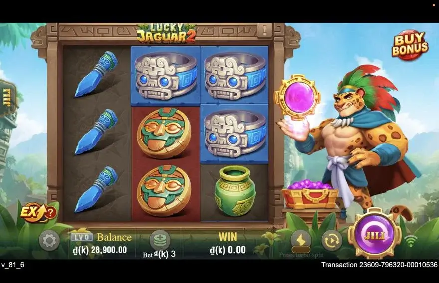 Ảnh bảng biểu tượng & tính năng game Lucky Jaguar 2 (slot JILI) chơi tại LC79