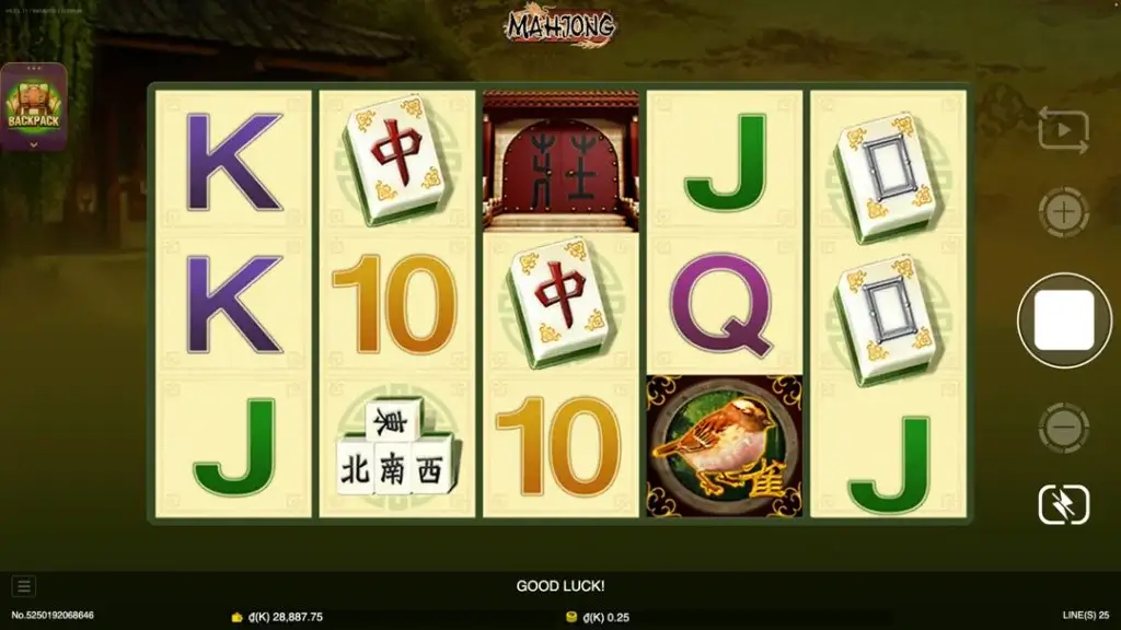 Ảnh giao diện chính game Mahjong (slot JDB) chơi tại LC79