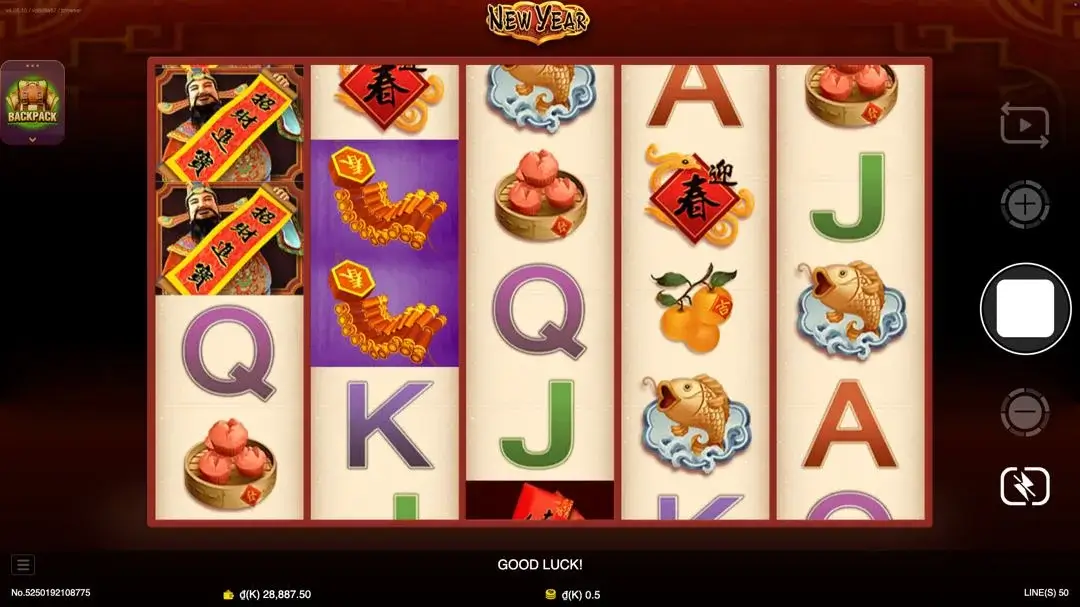 Ảnh giao diện chính game New Year (slot JDB) chơi tại LC79