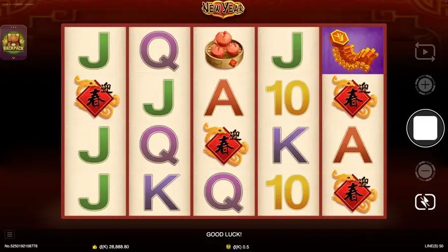Ảnh bảng biểu tượng & tính năng game New Year (slot JDB) chơi tại LC79