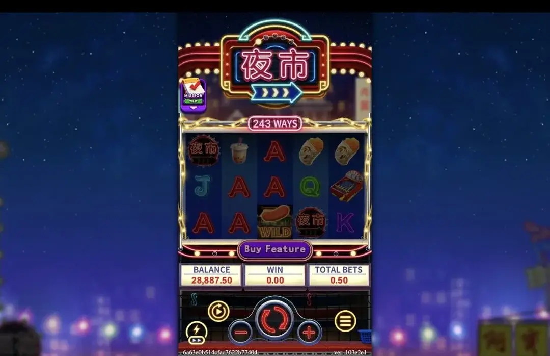 Ảnh giao diện chính game NIGHT MARKET (slot FC) chơi tại LC79