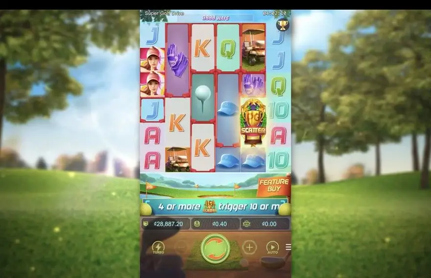 Ảnh màn hình gameplay game Super Golf Drive (slot PG) chơi tại LC79