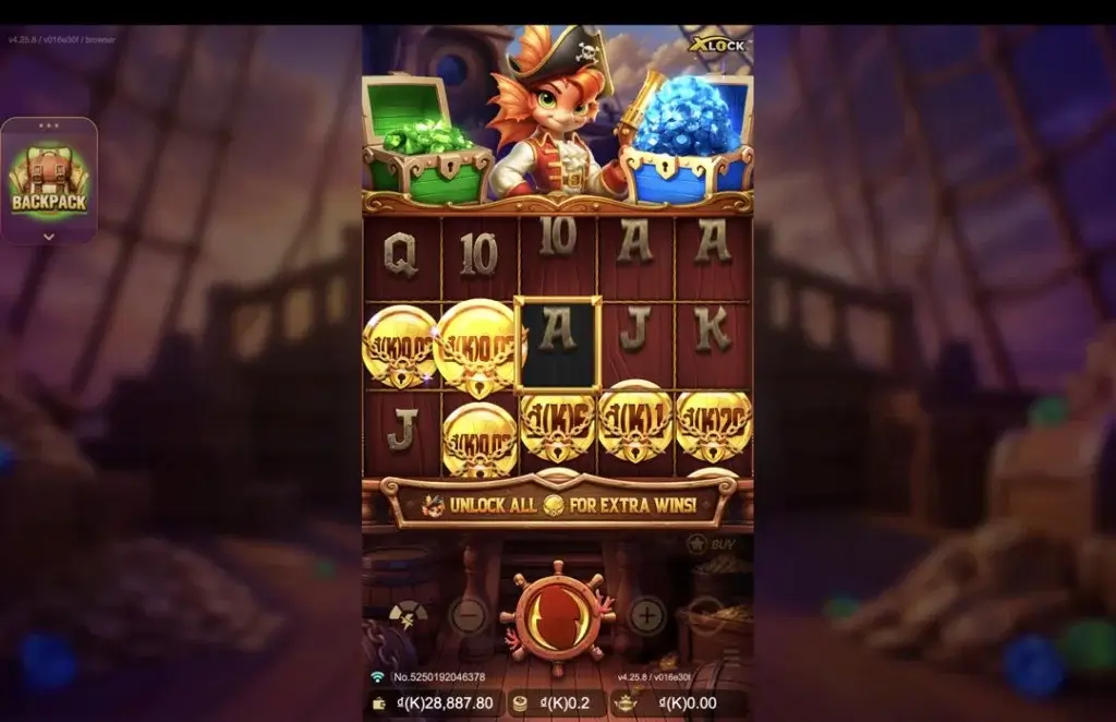 Ảnh giao diện chính game Voyage of Daring Queen X-Lock (slot JDB) chơi tại LC79