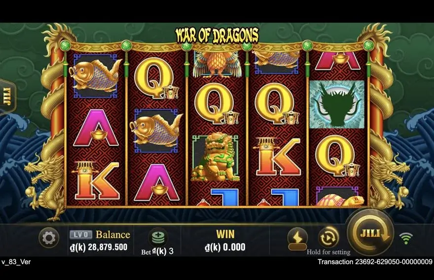 Ảnh bảng biểu tượng & tính năng game War Of Dragons (slot JILI) chơi tại LC79