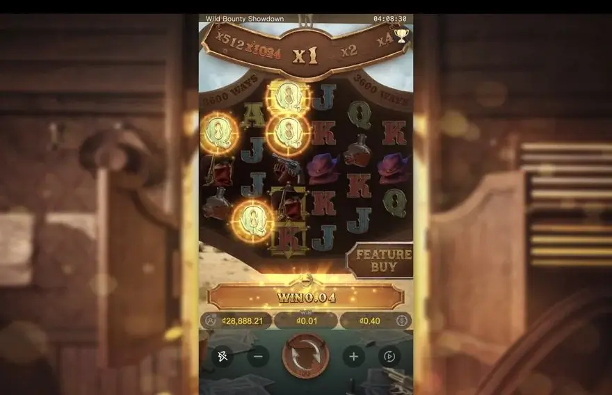 Ảnh màn hình gameplay game Wild Bounty Showdown (slot PG) chơi tại LC79