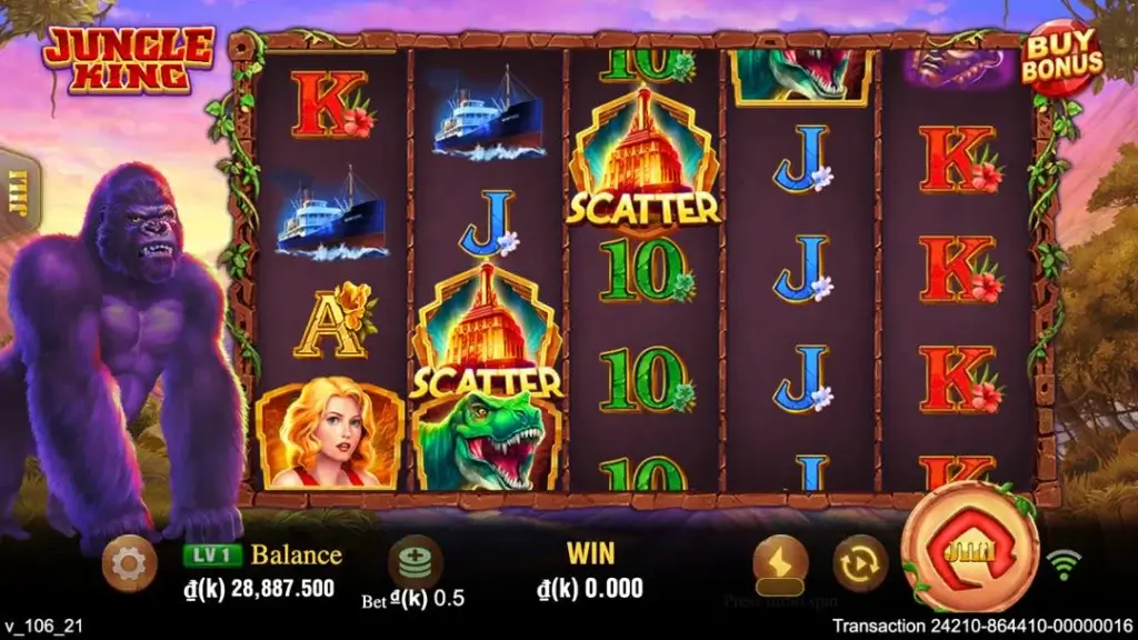 Ảnh giao diện chính game Jungle King (slot JILI) chơi tại LC79