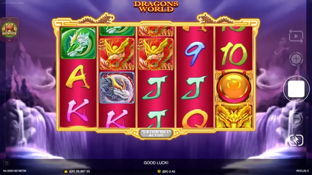 Ảnh giao diện chính game mẹo chơi dragons world lc79 (slot) chơi tại LC79