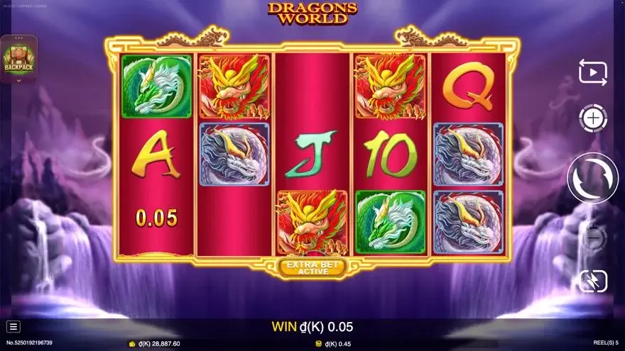 Ảnh màn hình gameplay game mẹo chơi dragons world lc79 (slot) chơi tại LC79