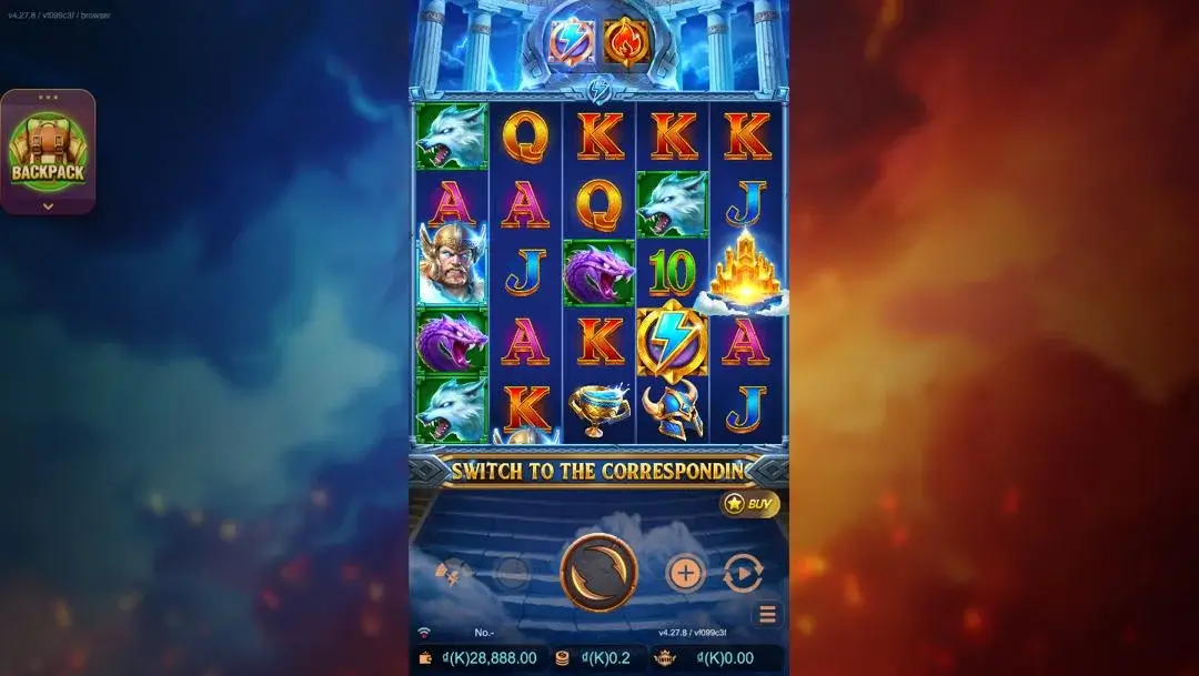 Ảnh giao diện chính game Ragnarok : Thor VS Loki (slot JDB) chơi tại LC79