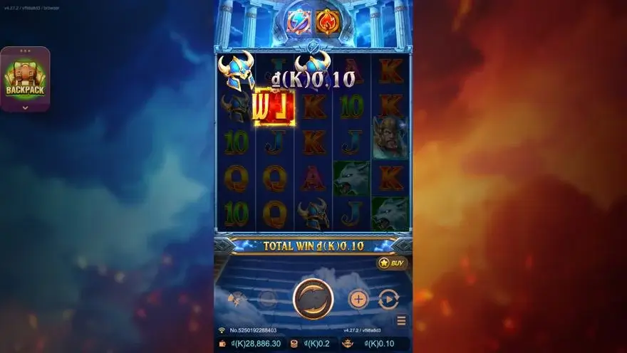 Ảnh màn hình gameplay game Ragnarok : Thor VS Loki (slot JDB) chơi tại LC79