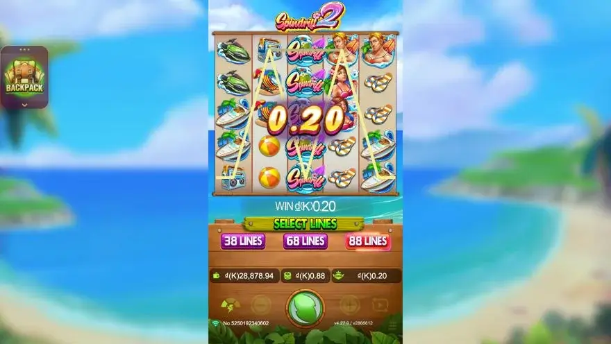 Ảnh bảng biểu tượng & tính năng game Spindrift 2 (slot JDB) chơi tại LC79