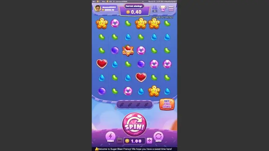 Ảnh màn hình gameplay game Sugar Blast Frenzy (Kingmidas #) (slot) chơi tại LC79