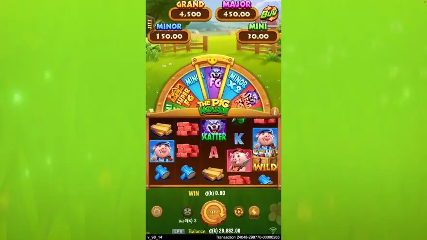 Ảnh màn hình gameplay game The Pig House (slot JILI) chơi tại LC79