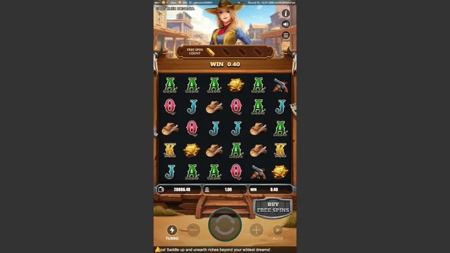 Ảnh bảng biểu tượng & tính năng game GOLD RUSH BONANZA (Kingmidas #) (slot) chơi tại LC79