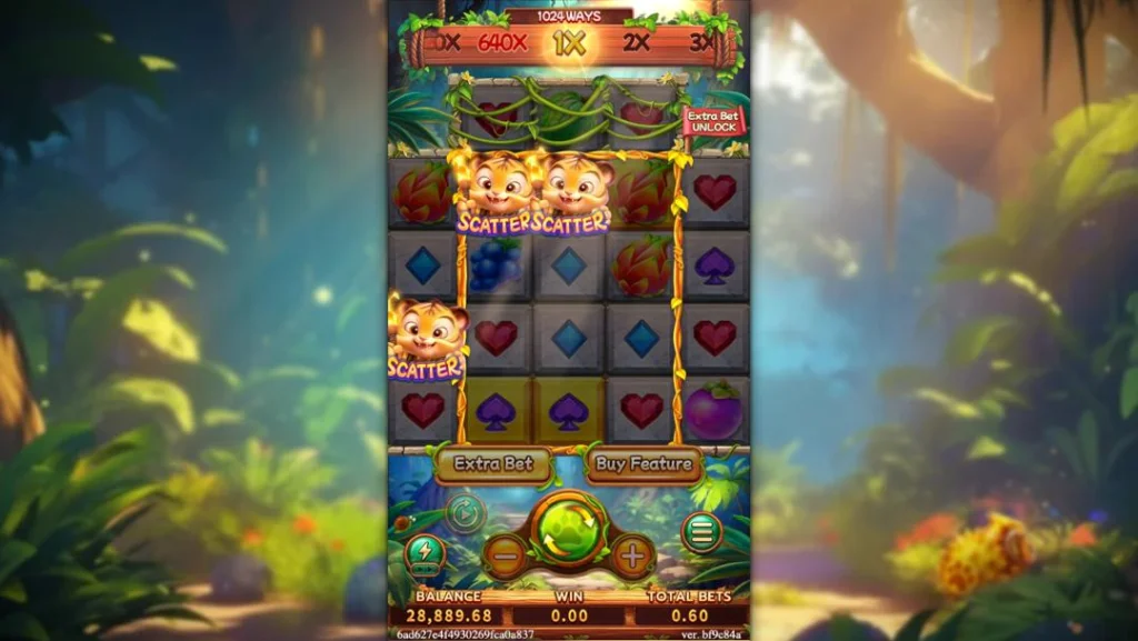 Ảnh giao diện chính game JUNGLE BANG BANG (slot FC) chơi tại LC79