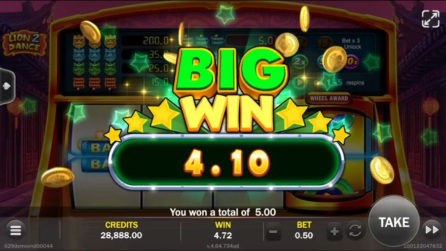 Ảnh bảng biểu tượng & tính năng game Lion 2 Dance (slot JILI) chơi tại LC79
