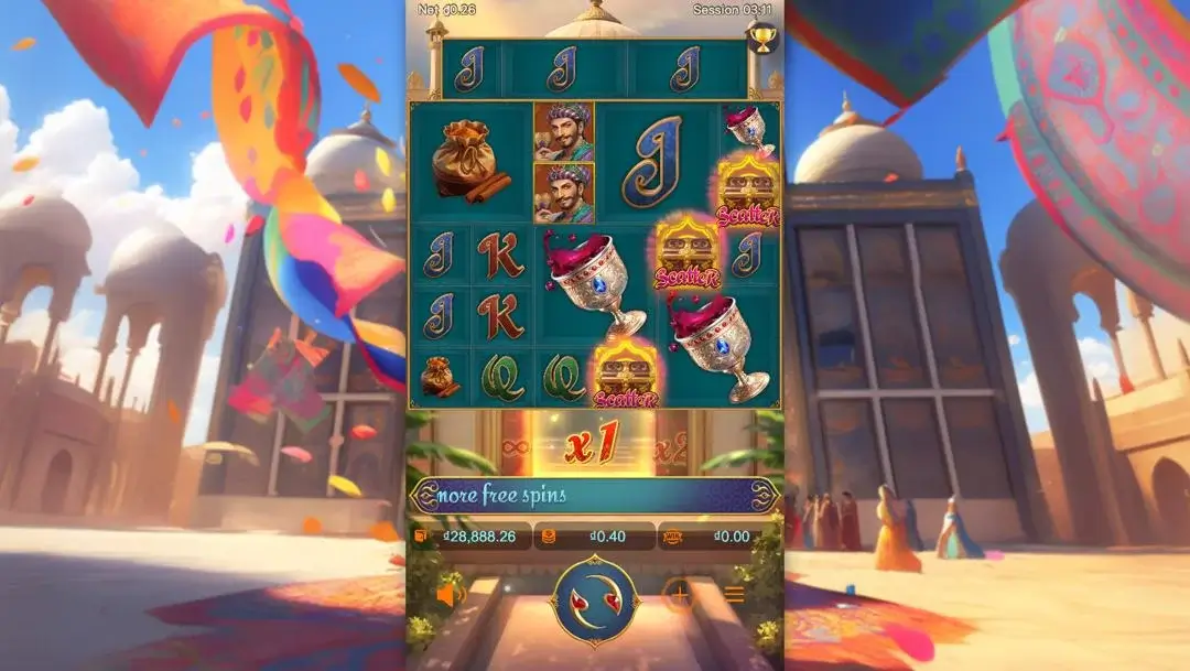 Ảnh giao diện chính game Majestic Empire (slot PG) chơi tại LC79
