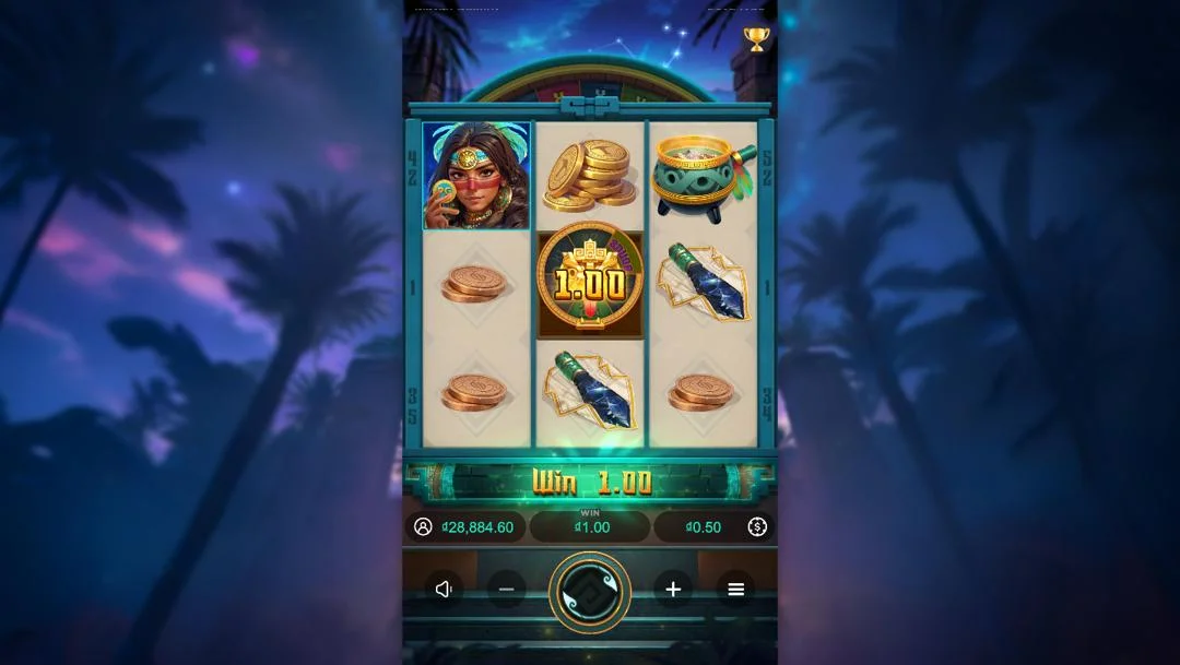 Ảnh giao diện chính game Mayan Destiny (slot PG) chơi tại LC79