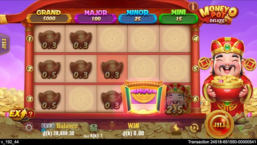 Ảnh màn hình gameplay game Money Pot Deluxe (slot JILI) chơi tại LC79