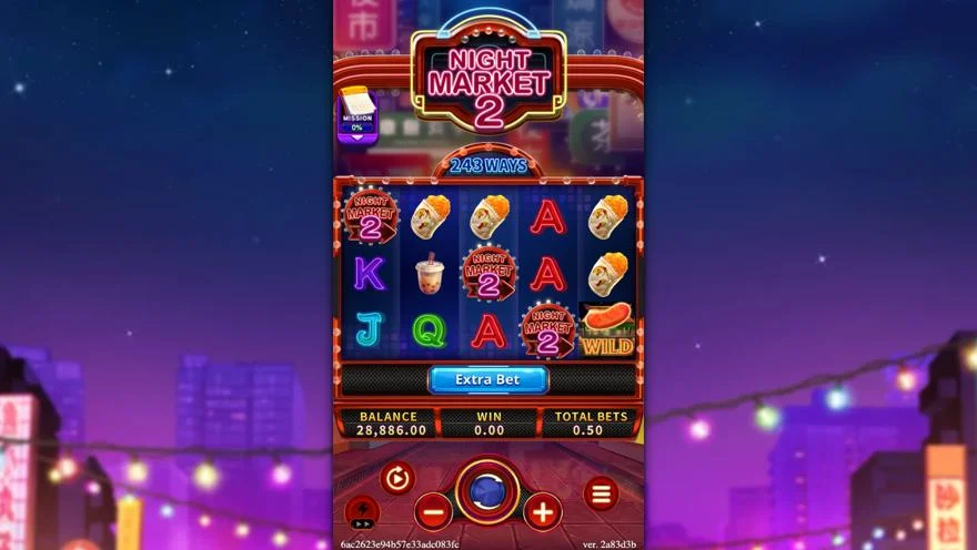 Ảnh bảng biểu tượng & tính năng game NIGHT MARKET 2 (slot FC) chơi tại LC79
