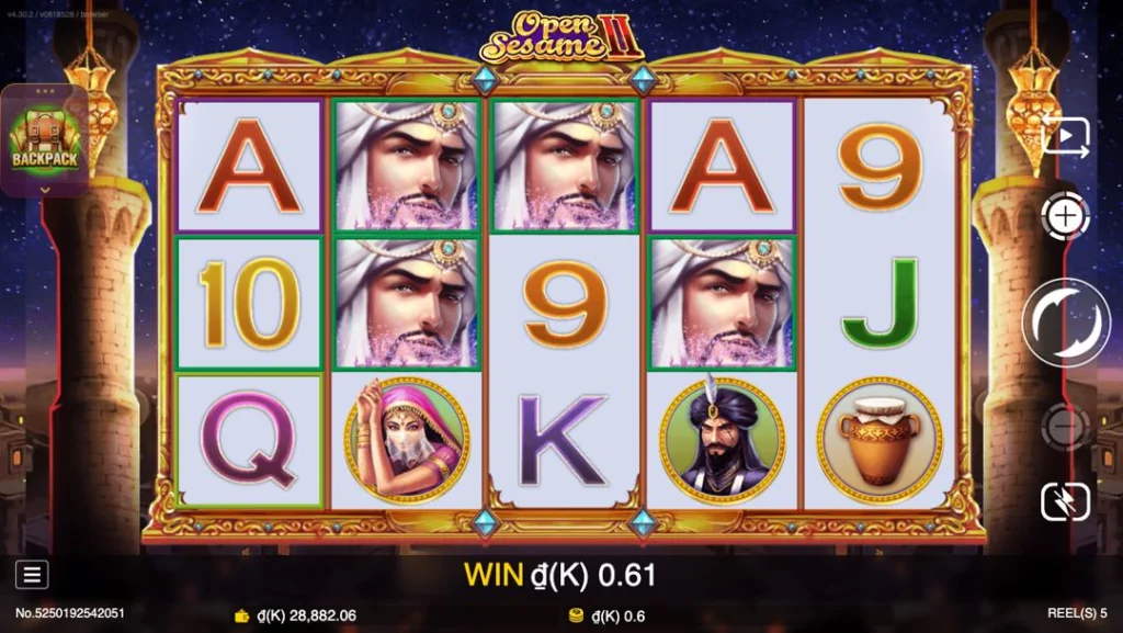 Ảnh giao diện chính game Open Sesame II (slot JDB) chơi tại LC79