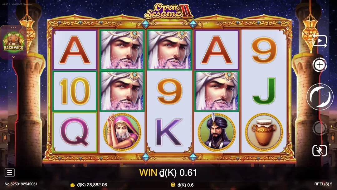 Ảnh giao diện chính game Open Sesame II (slot JDB) chơi tại LC79