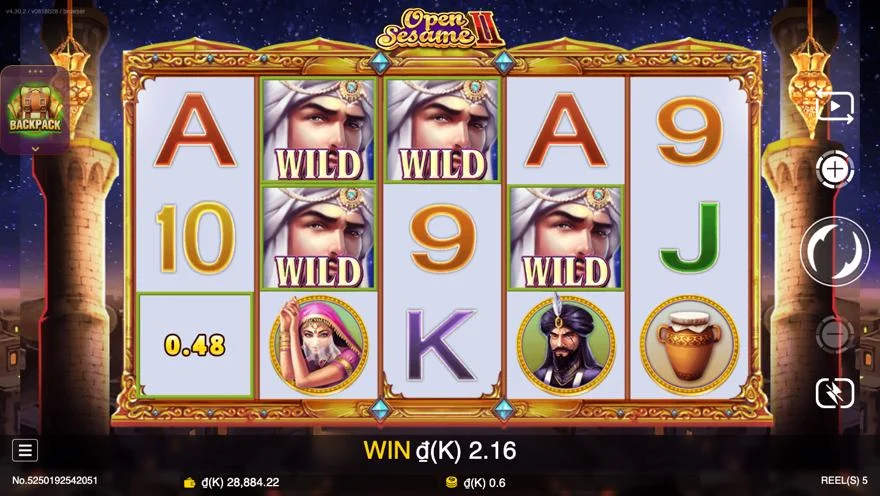 Ảnh màn hình gameplay game Open Sesame II (slot JDB) chơi tại LC79