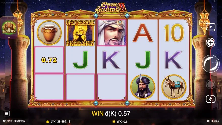 Ảnh bảng biểu tượng & tính năng game Open Sesame II (slot JDB) chơi tại LC79